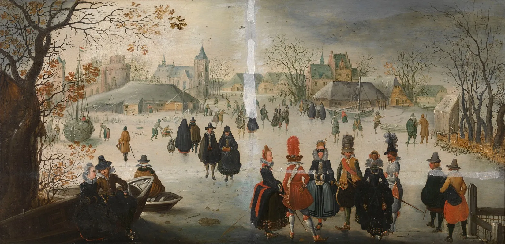 Landscape With Skaters Wall Art by Adam van Breen - High-Resolution Digital Print