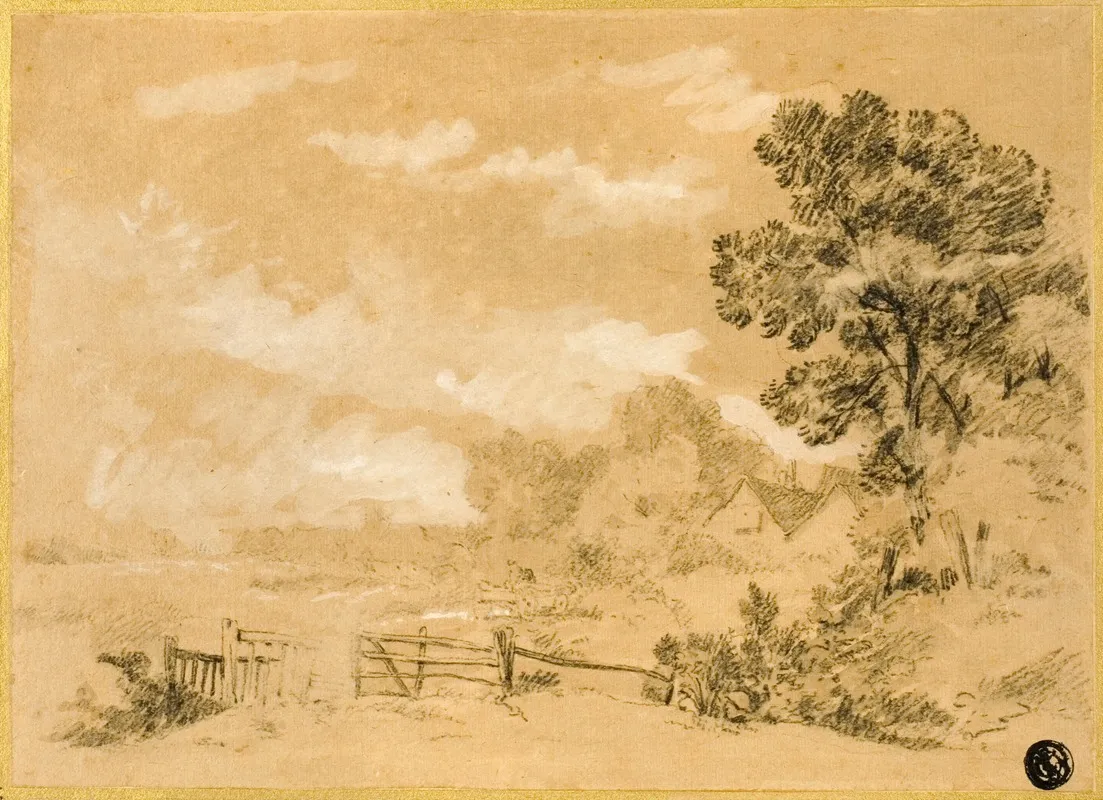 Landscape With Stile Wall Art by Sir Augustus Wall Callcott - High-Resolution Digital Print
