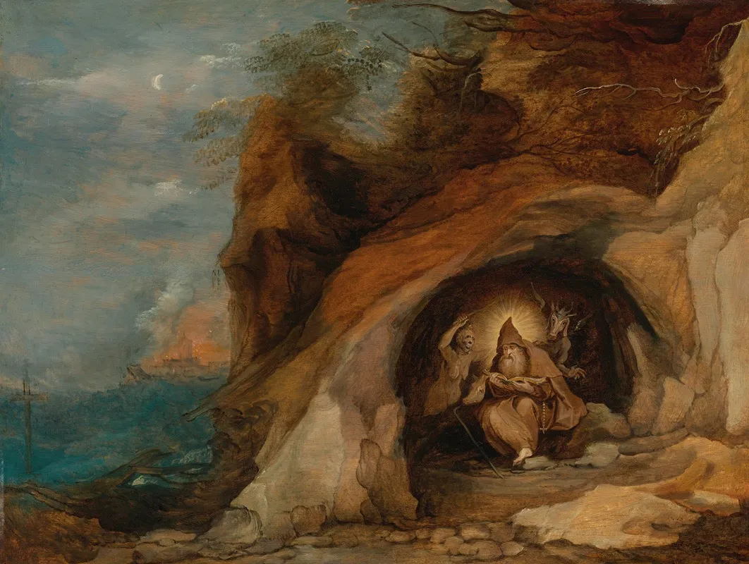 Landscape With Temptation Of St Anthony Wall Art by Daniel Seghers - High-Resolution Digital Print