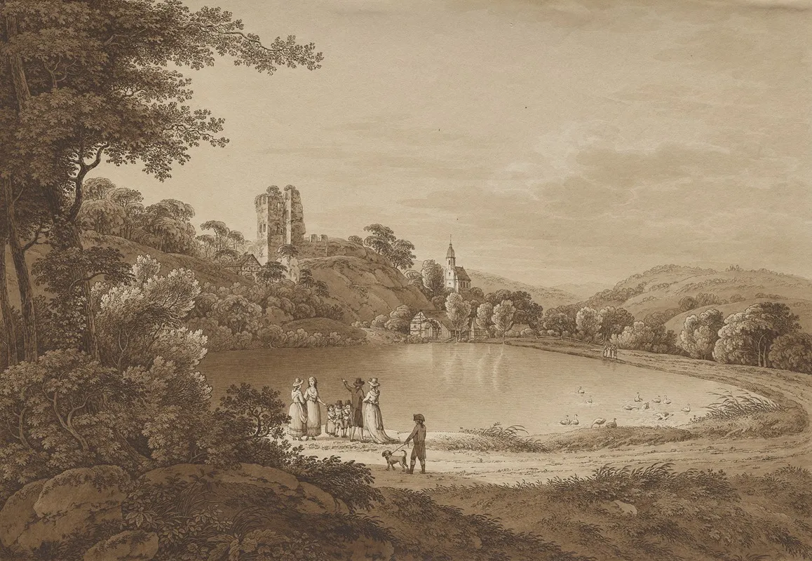 Landscape With Tharandt Castle Ruins 2