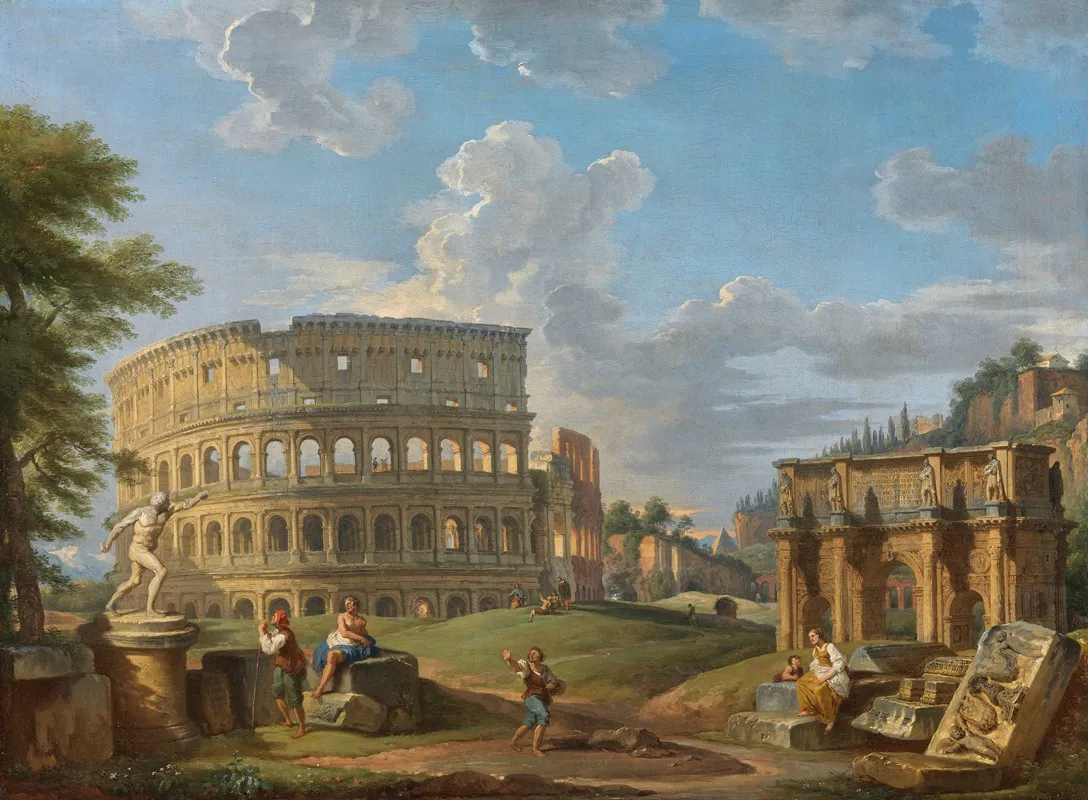 Landscape With The Colosseum And Arch Of Constantine Rome