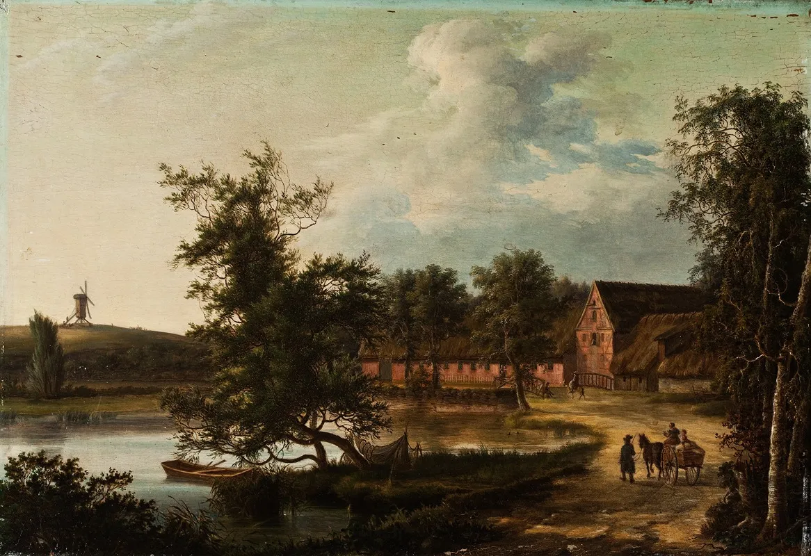 Landscape With The Mill At Bromme Near Soro Wall Art by Hans Harder - High-Resolution Digital Print