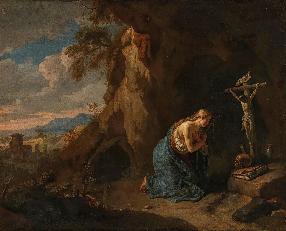Landscape With The Penitent Mary Magdalene Wall Art by Flemish School - High-Resolution Digital Print