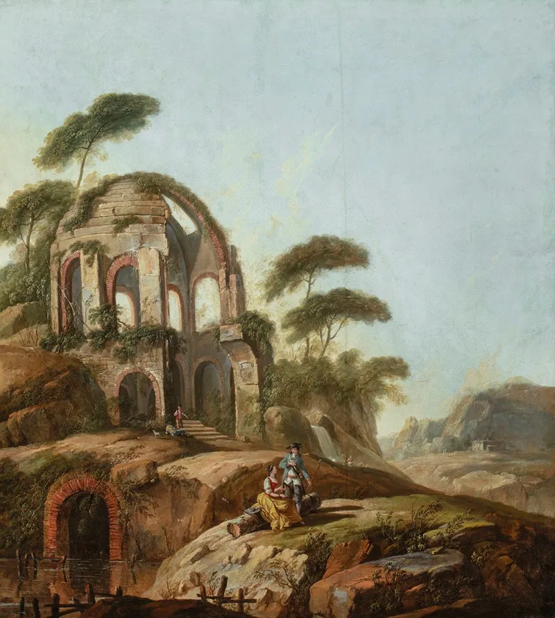 Landscape With The Ruins Of The Temple Of Minerva Medica In Rome