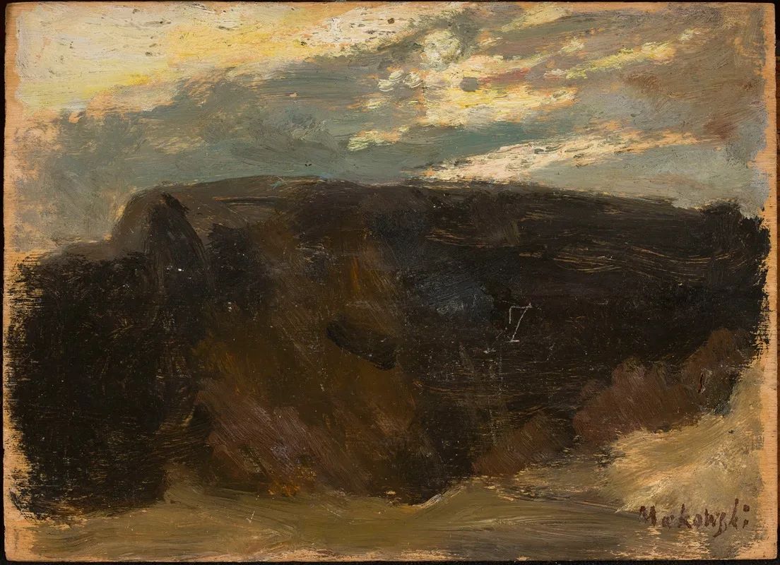 Landscape With The Sun Shining Through Wall Art by Tadeusz Makowski - High-Resolution Digital Print
