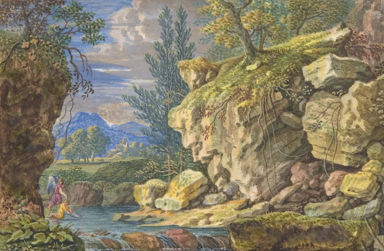 Landscape With Tobias And The Angel 2 Wall Art by Felix Meyer - High-Resolution Digital Print