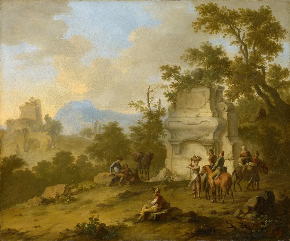 Landscape With Tomb And Horsemen Ii