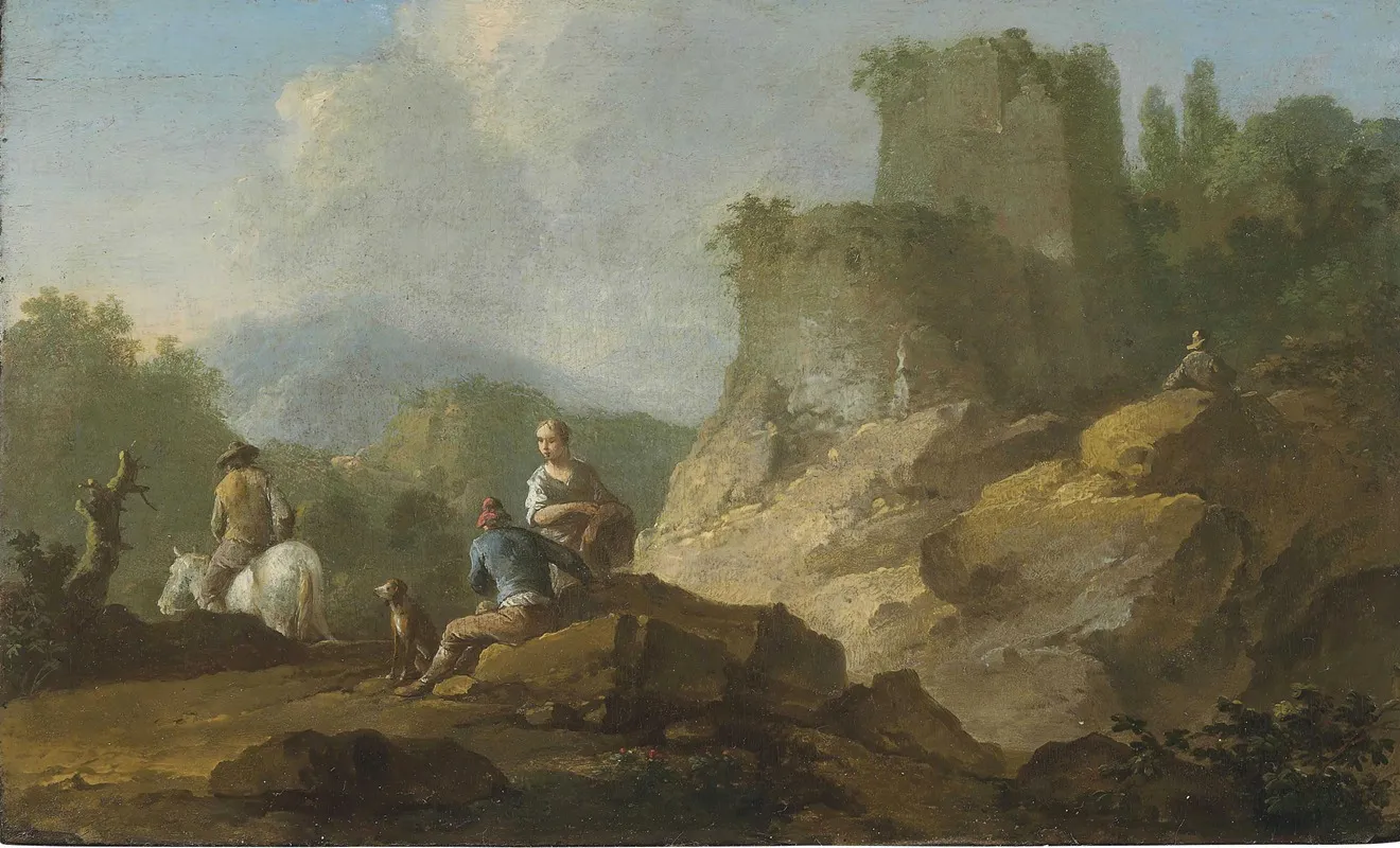 Landscape With Travellers And Ruins