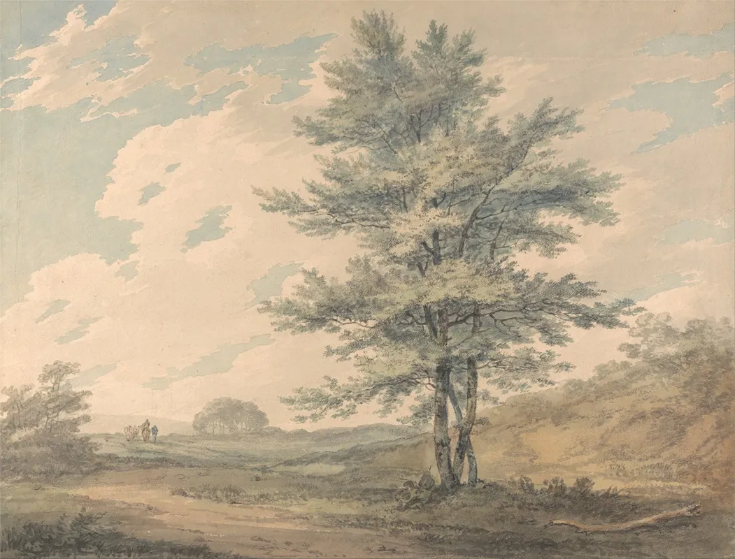 Landscape With Trees And Figures Wall Art by Joseph Mallord William Turner - High-Resolution Digital Print