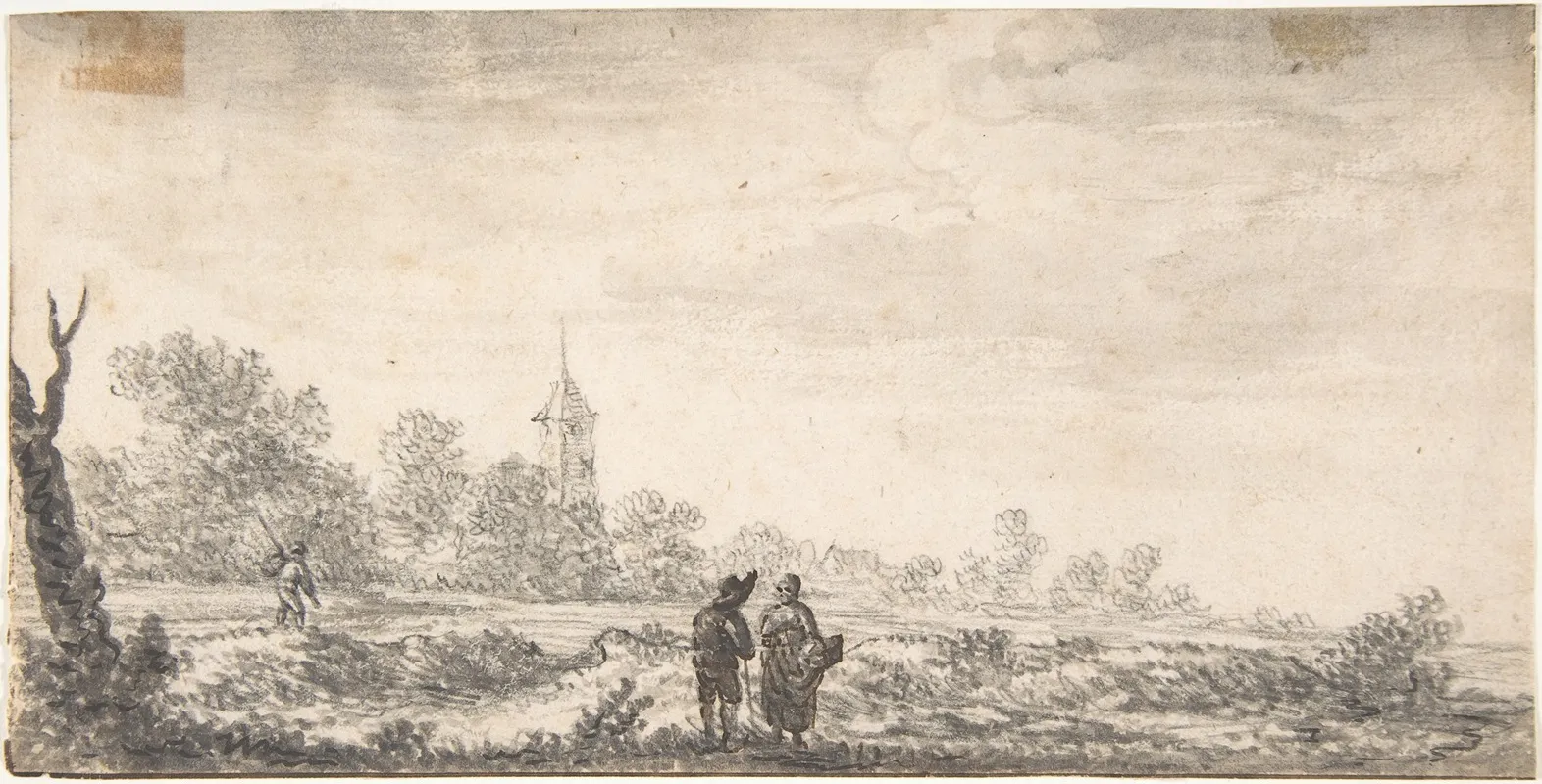 Landscape With Two Figures Conversing