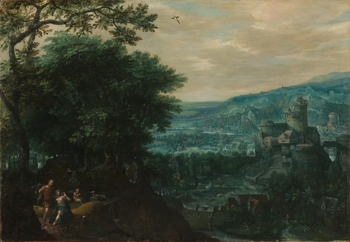 Landscape With Venus And Adonis Wall Art by Gillis van Coninxloo - High-Resolution Digital Print