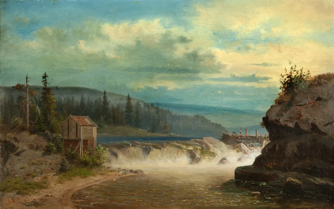 Landscape With Watermill 3 Wall Art by Carl Schilling - High-Resolution Digital Print