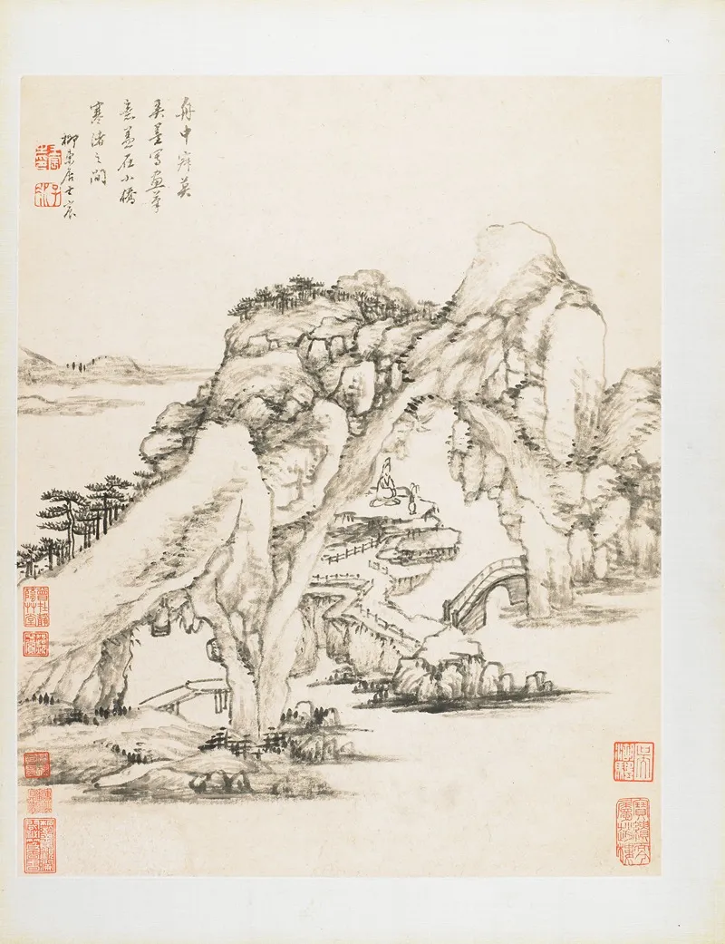 Landscapes From Nature Poetry And Art Pl 1 Wall Art by Wang Chen - High-Resolution Digital Print