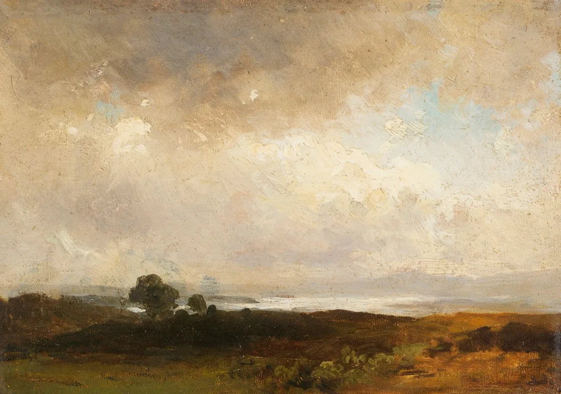 Landschaft Am See Mit Aufziehenden Wolken Wall Art by Christian Ernst Morgenstern - High-Resolution Digital Print