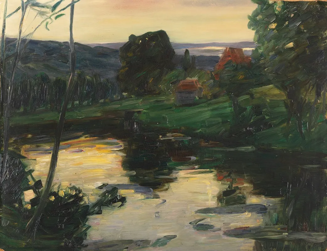Landschaft An Den Osterseen Wall Art by Leo Putz - High-Resolution Digital Print