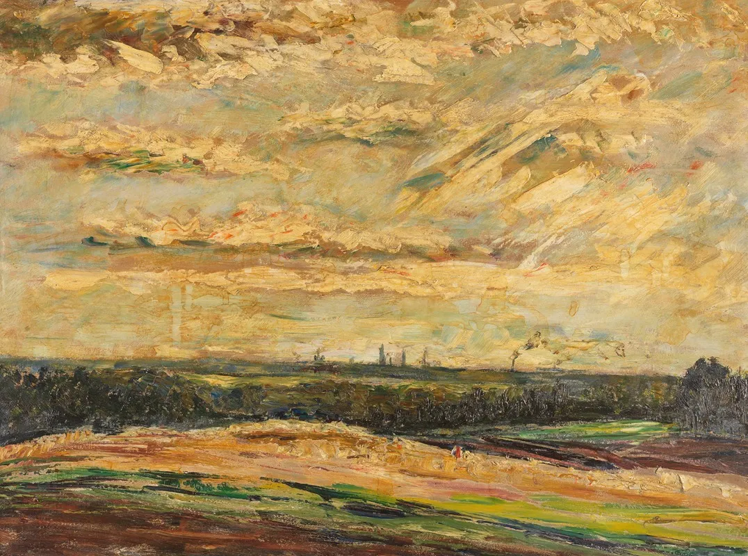 Landschaft Bei Bremerhaven Wall Art by Albert Schiestl-Arding - High-Resolution Digital Print