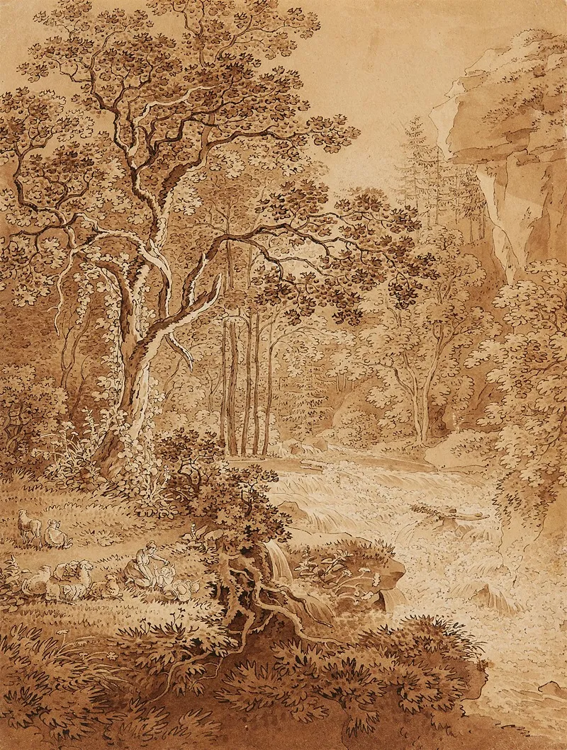 Landschaft Im Schandauer Grund