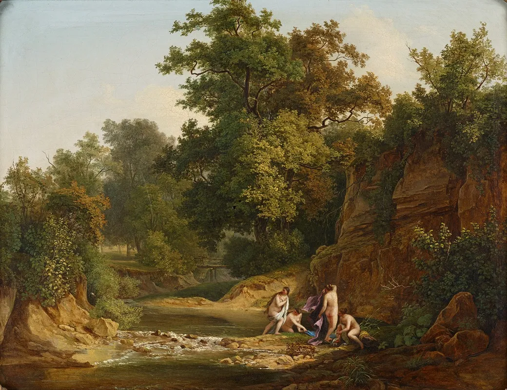 Landschaft Mit Badenden Wall Art by Josef Feid - High-Resolution Digital Print