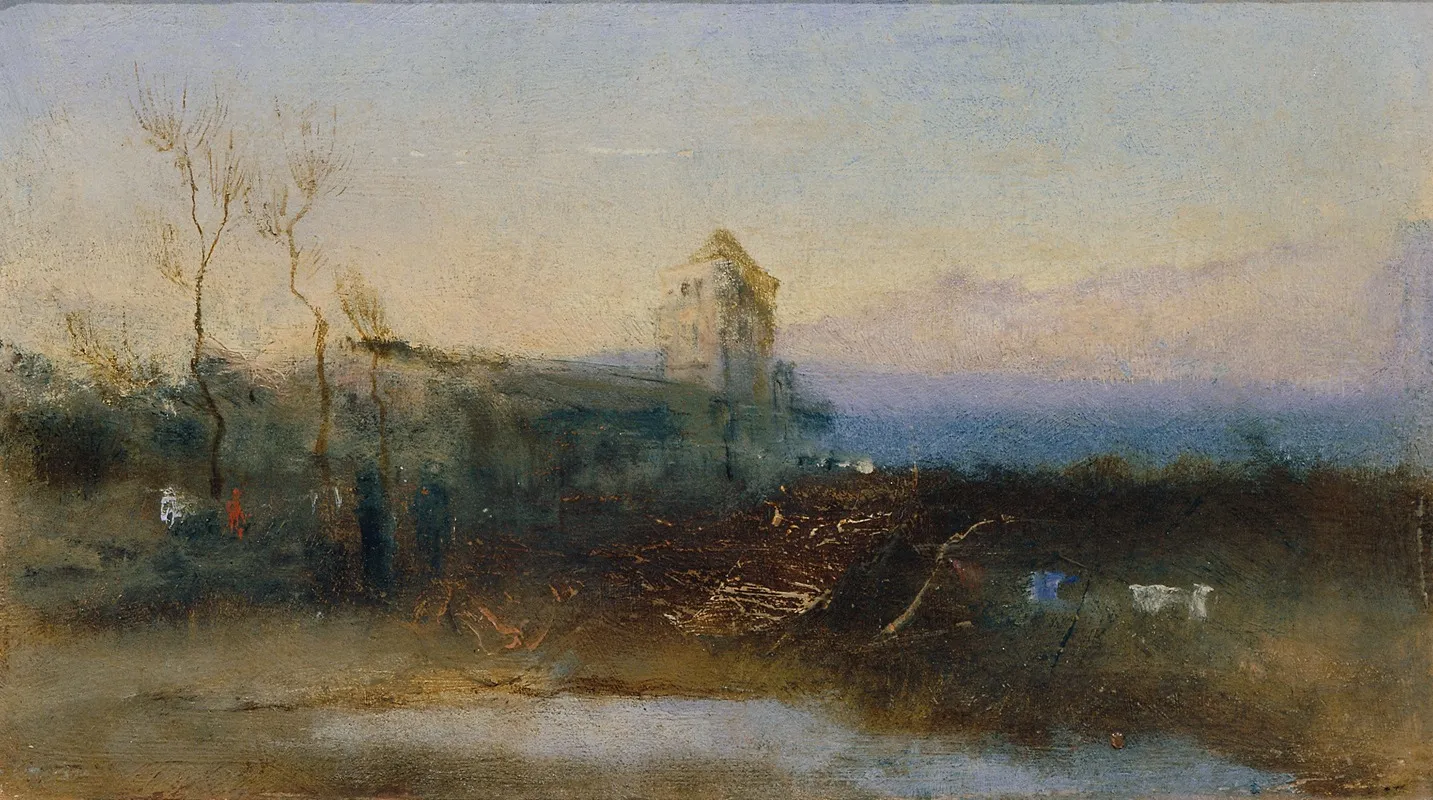 Landschaft Mit Burg 2 Wall Art by Anton Romako - High-Resolution Digital Print