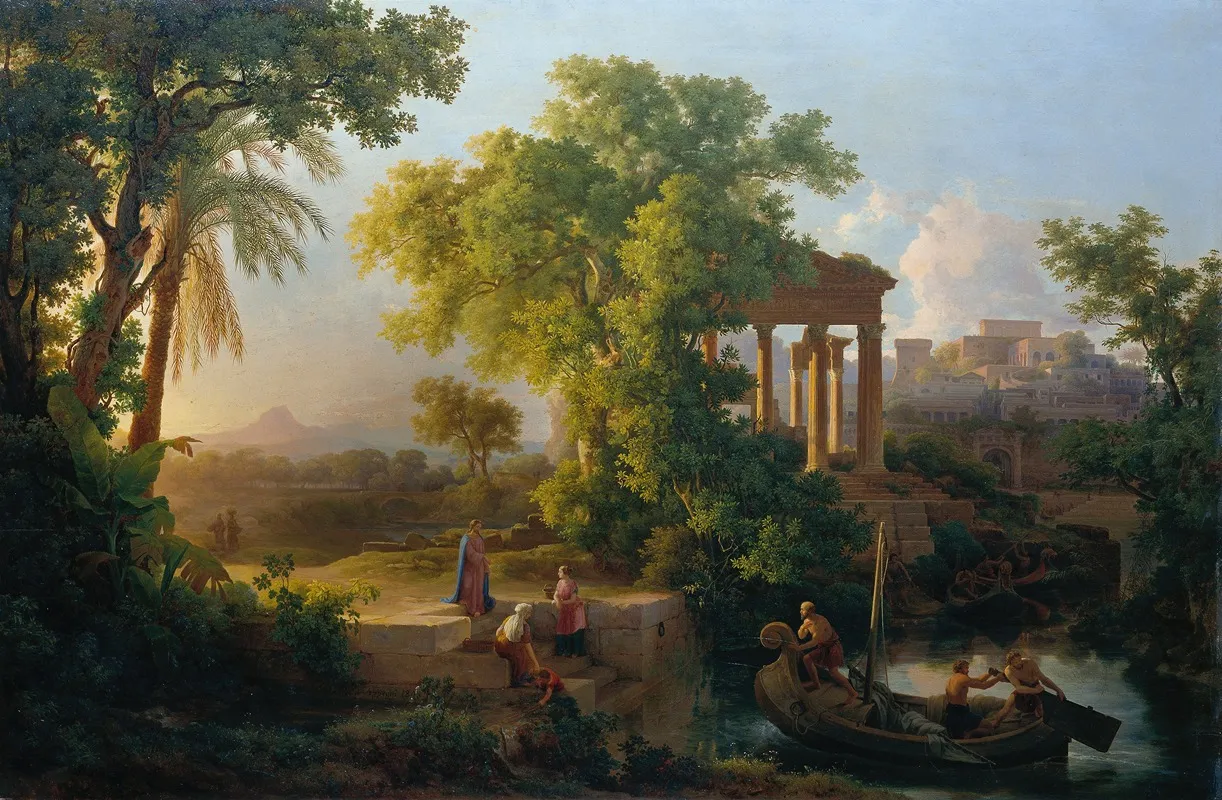 Landschaft Mit Der Berufung Des Hl Petrus Wall Art by Károly Markó - High-Resolution Digital Print