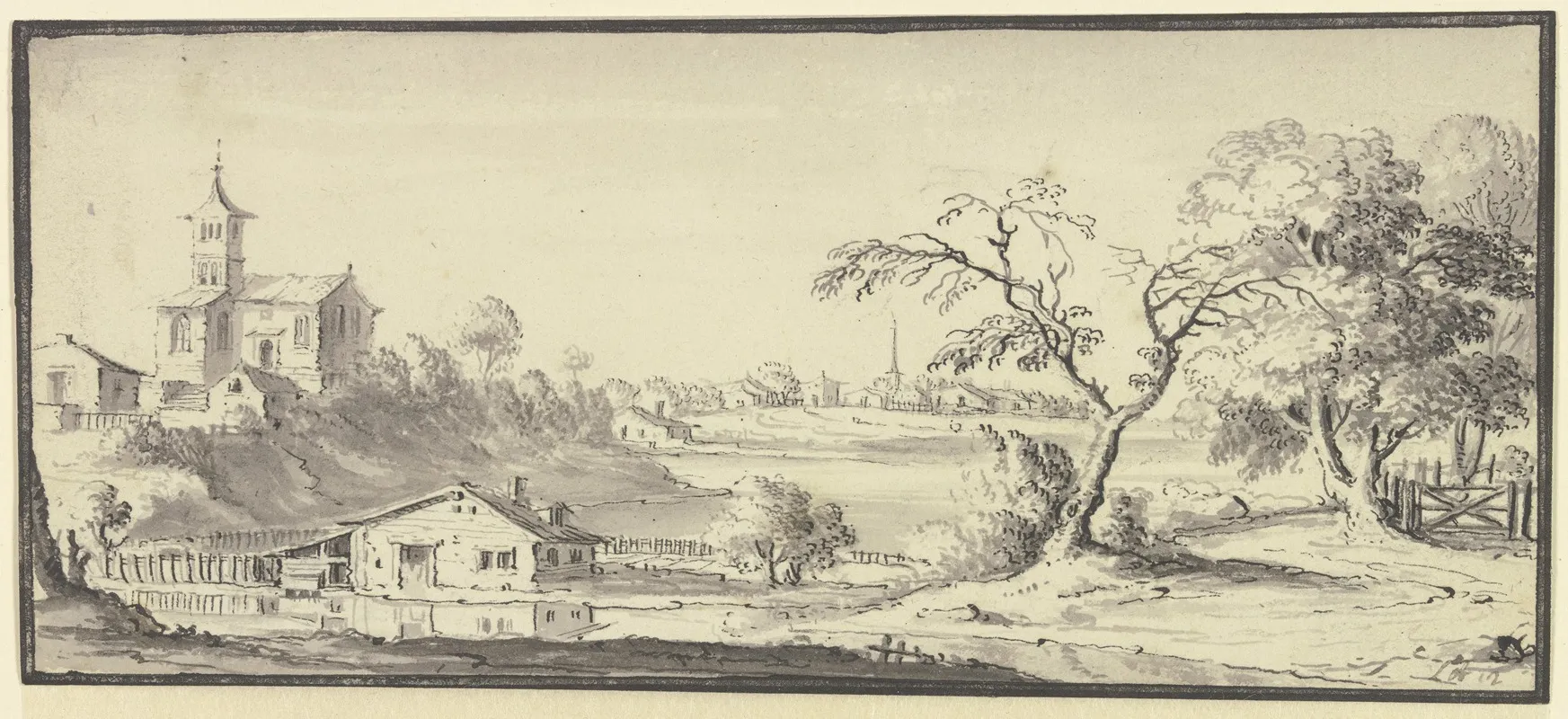 Landschaft Mit Einem Flus