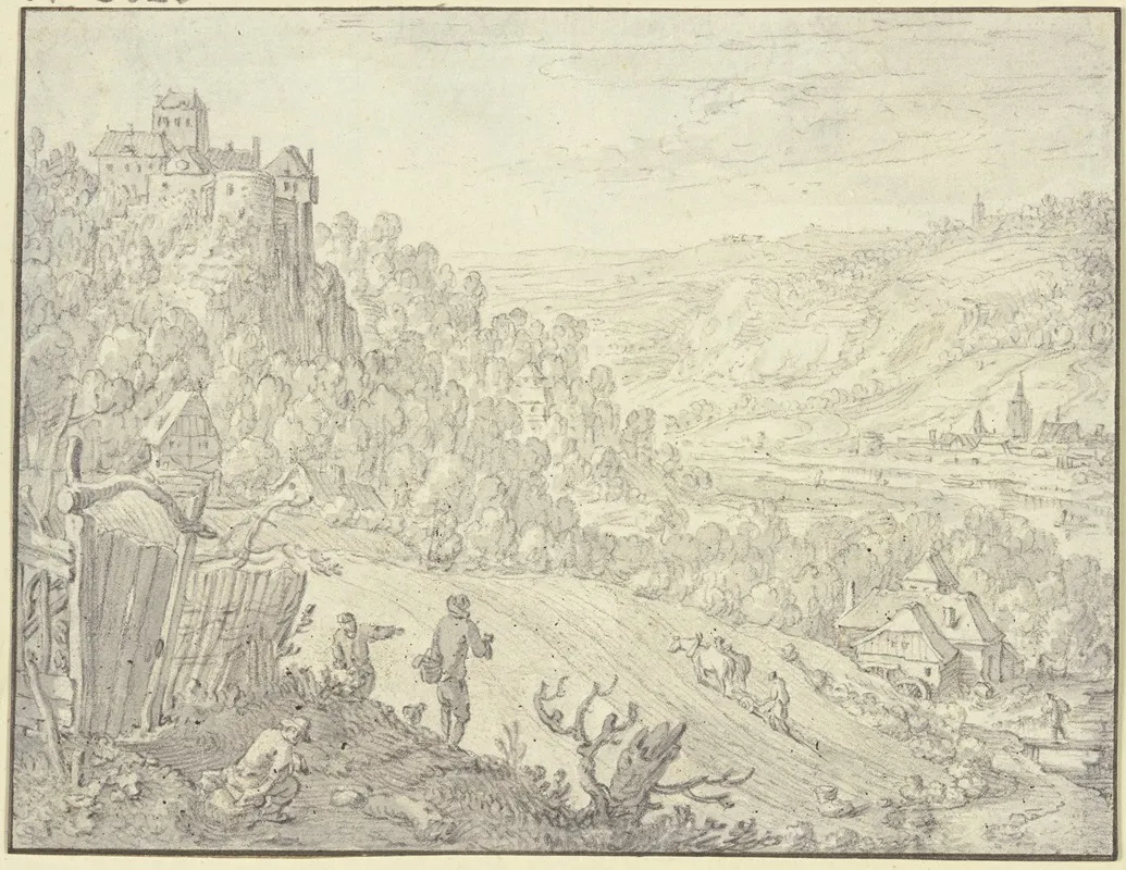 Landschaft Mit Felsenschlos Im Tal Eine Muhle Wall Art by Herman Saftleven III - High-Resolution Digital Print