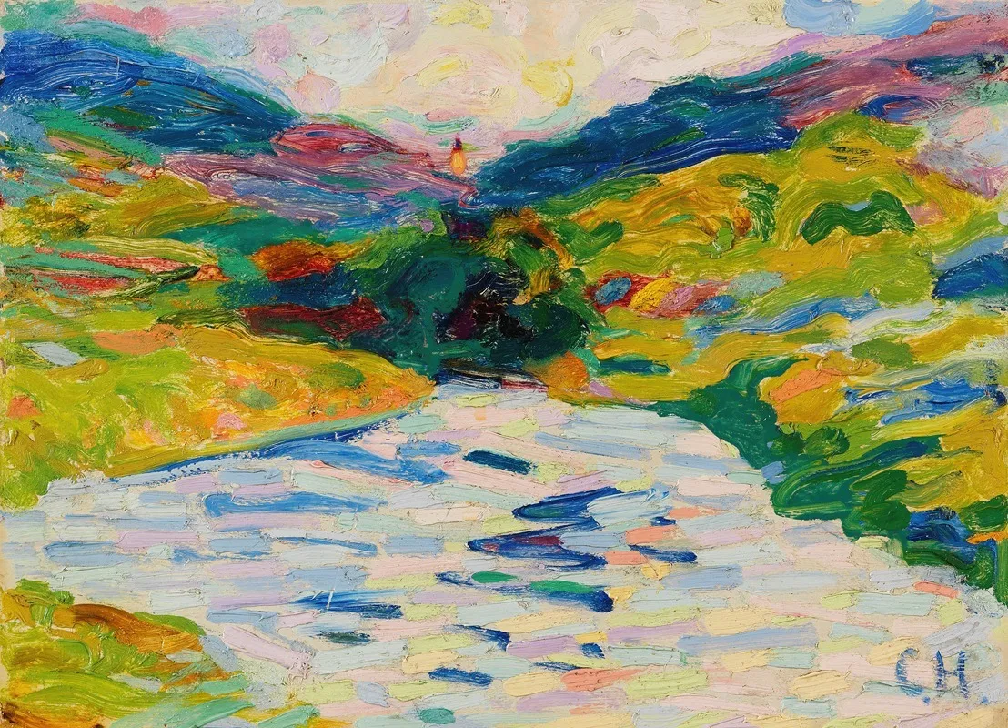 Landschaft Mit Flusslauf Wall Art by Curt Herrmann - High-Resolution Digital Print