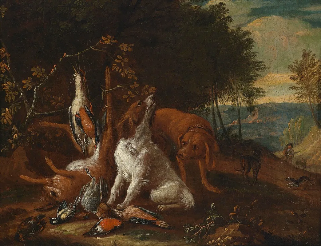 Landschaft Mit Jagdstillleben Wall Art by Adriaen de Gryef - High-Resolution Digital Print
