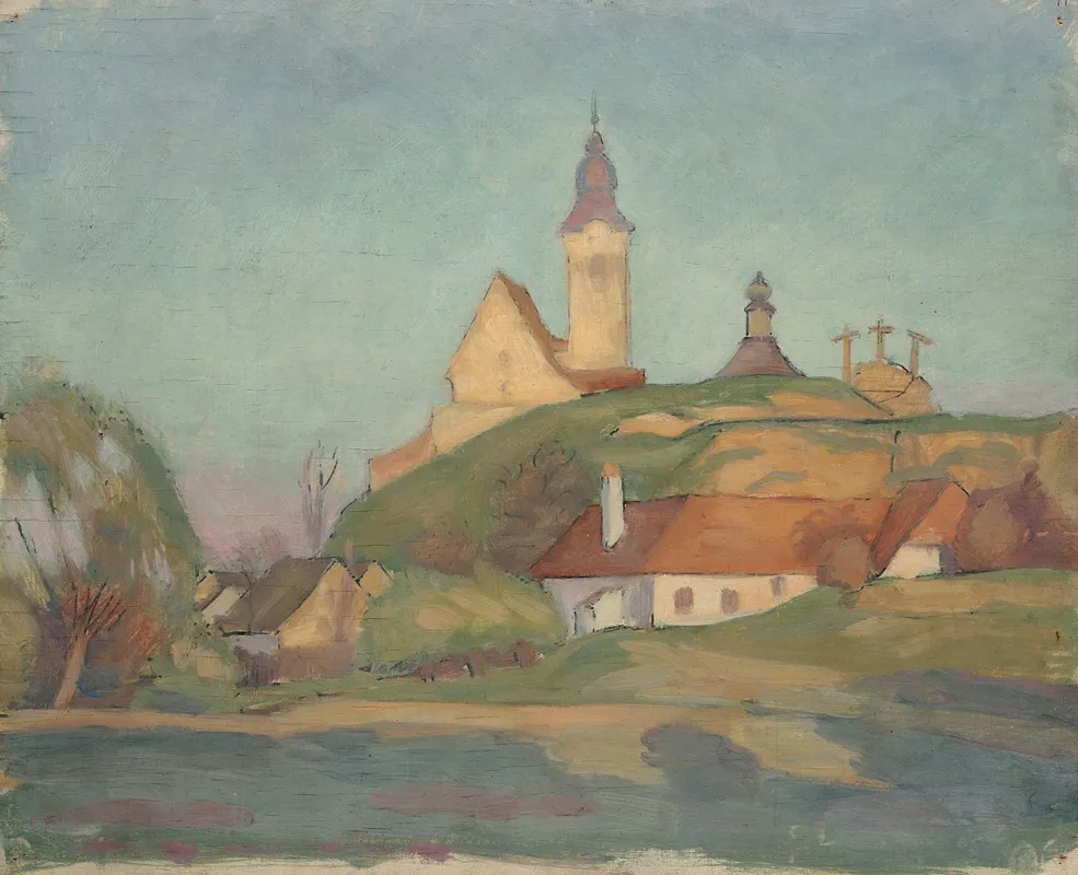 Landschaft Mit Kirche 2