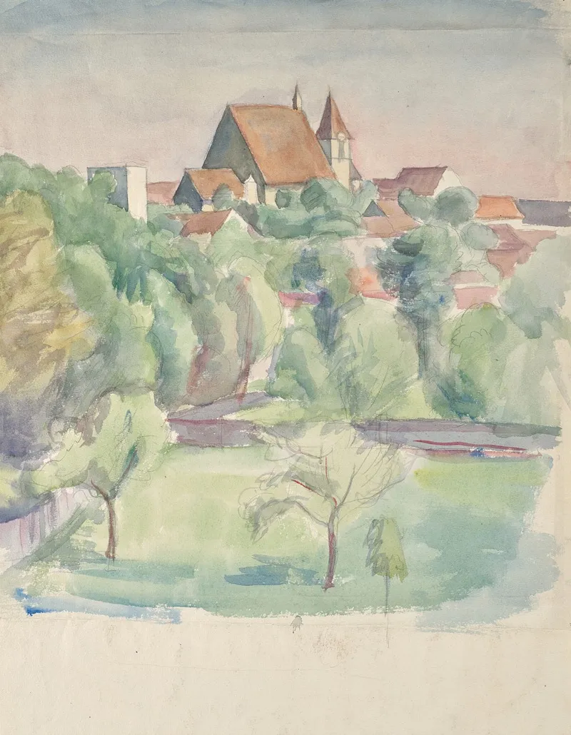 Landschaft Mit Kirche 3