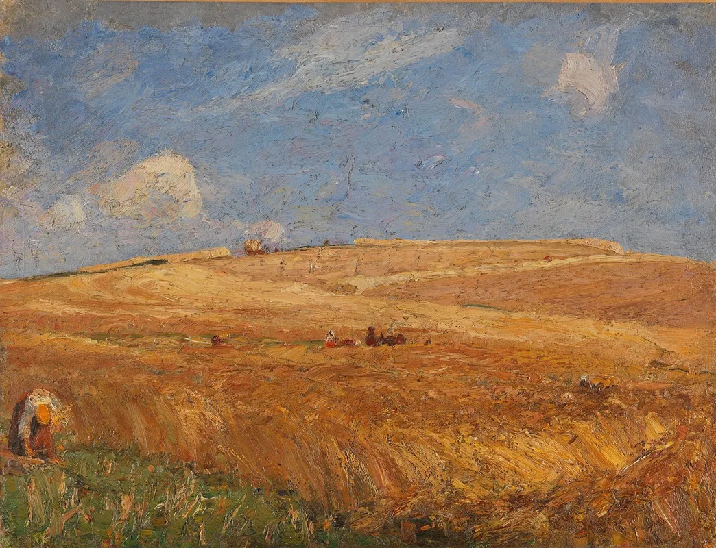 Landschaft Mit Kornfeld Wall Art by Gustav Kampmann - High-Resolution Digital Print