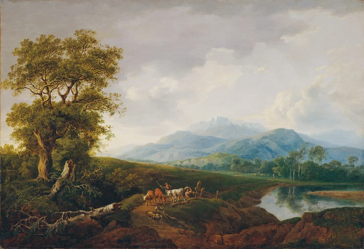 Landschaft Mit Schneeberg 2