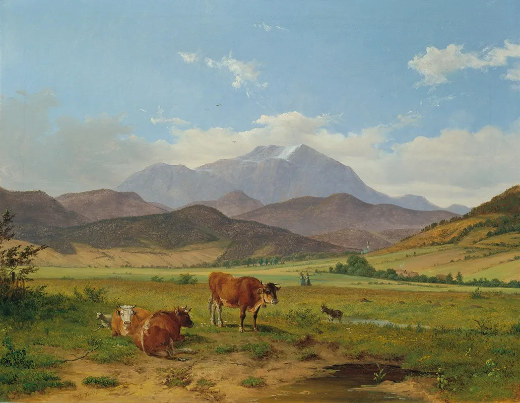 Landschaft Mit Schneeberg Wall Art by Josef Feid - High-Resolution Digital Print