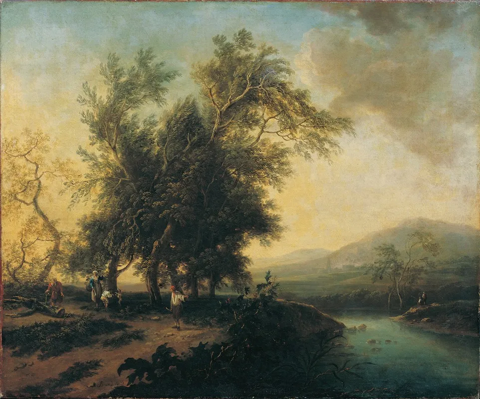 Landschaft Mit Staffage Wall Art by Christian Hilfgott Brand - High-Resolution Digital Print