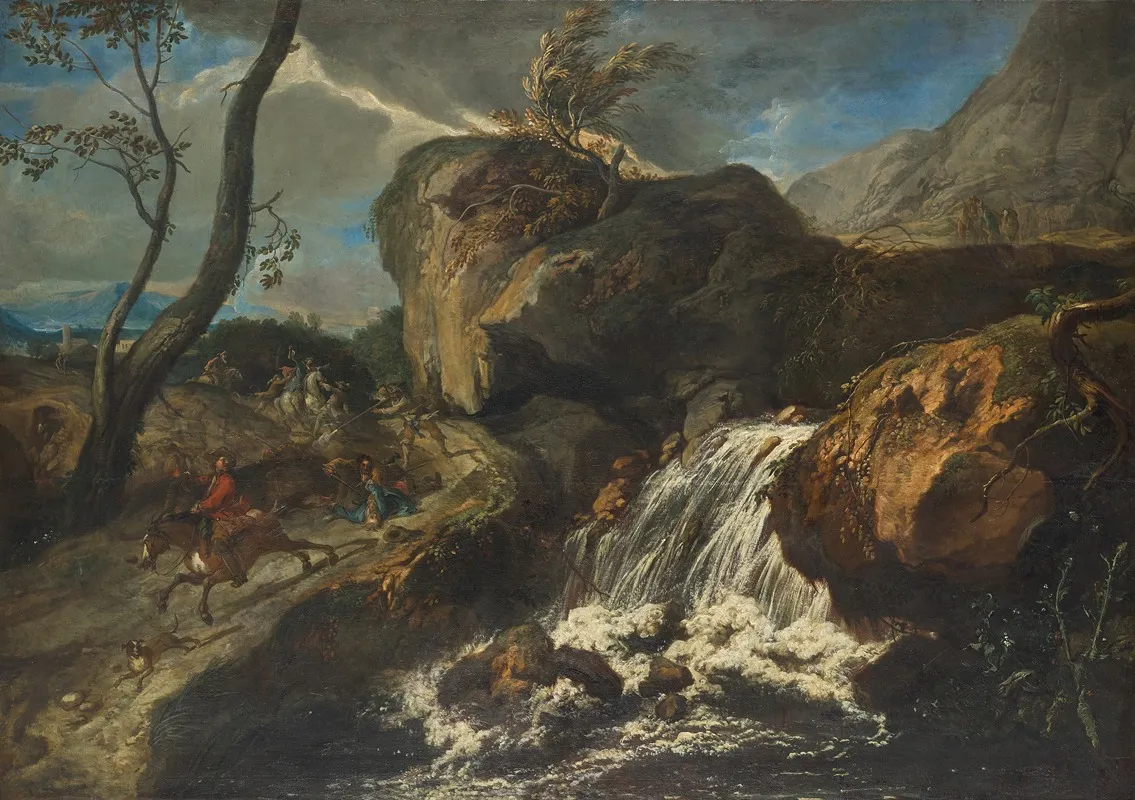 Landschaft Mit Uberfall Wall Art by Anton Faistenberger - High-Resolution Digital Print