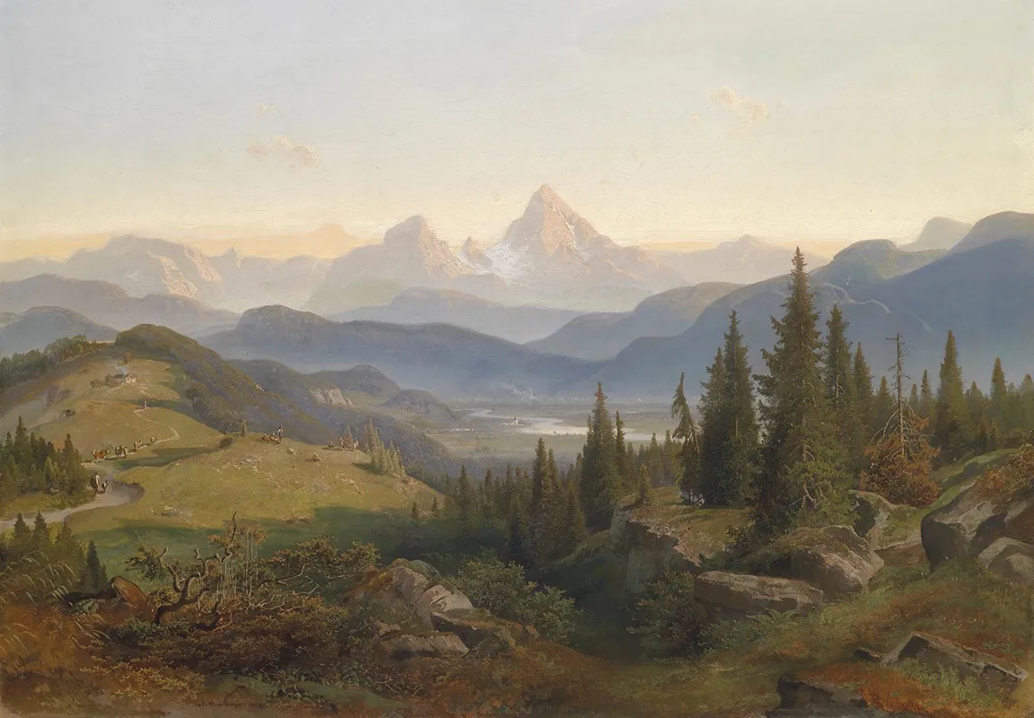 Landschaft Mit Watzmann Wall Art by Josef Mayburger - High-Resolution Digital Print
