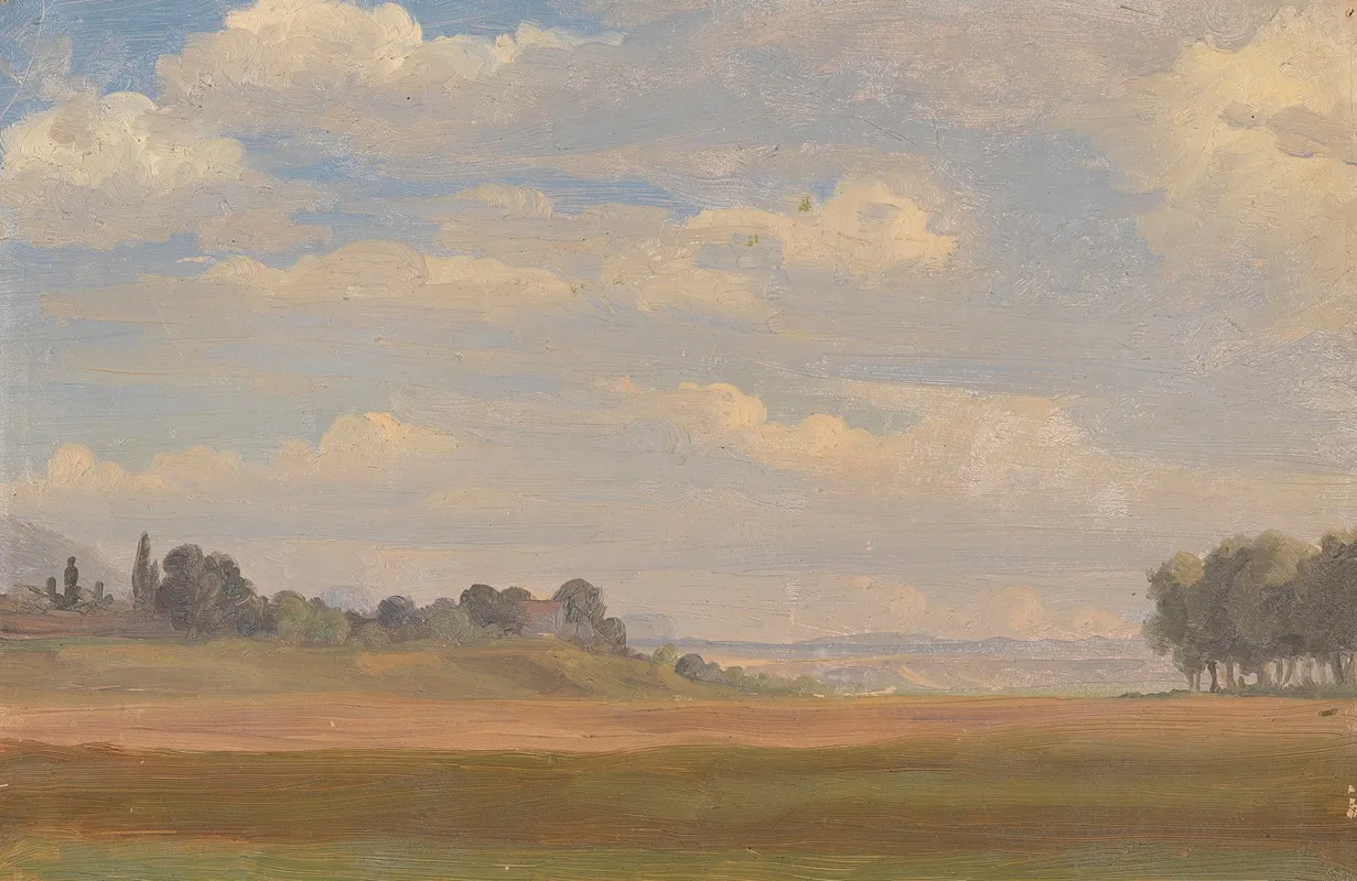 Landschaftsstudie 4 Wall Art by Gustav Friedrich Papperitz - High-Resolution Digital Print