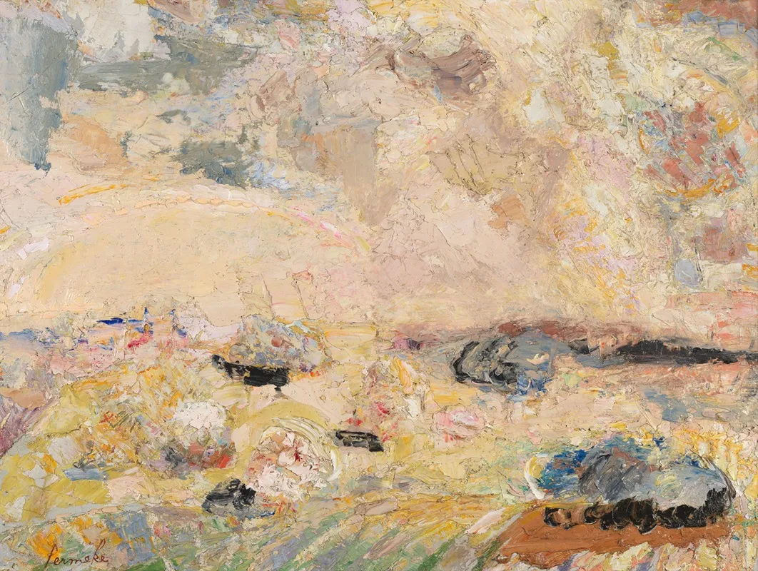 Landschap In Devonshire Wall Art by Constant Permeke - High-Resolution Digital Print