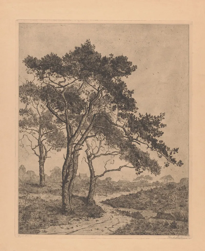Landschap Met Dennenbomen Wall Art by Suze de Lint - High-Resolution Digital Print