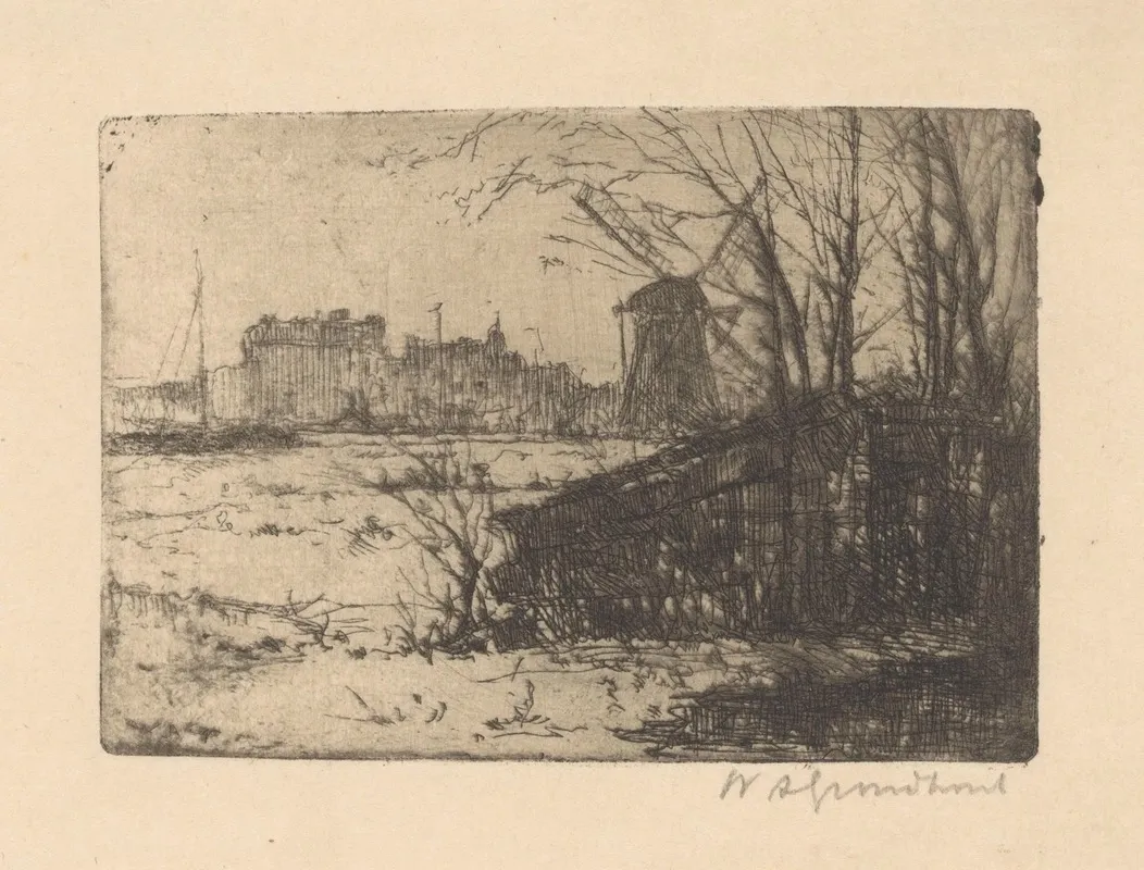 Landschap Met Molen In De Binckhorst In Den Haag