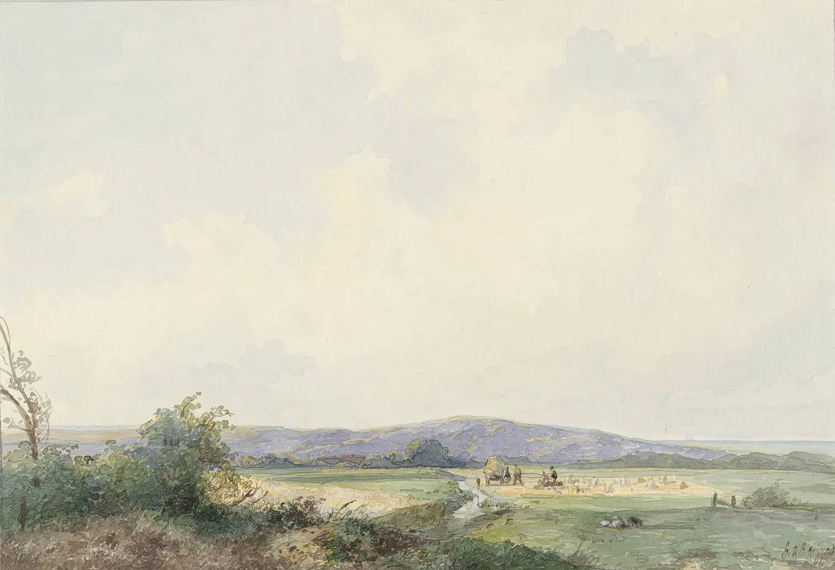 Landschap Met Weiden Bij De Duinen Wall Art by Frans Arnold Breuhaus de Groot - High-Resolution Digital Print