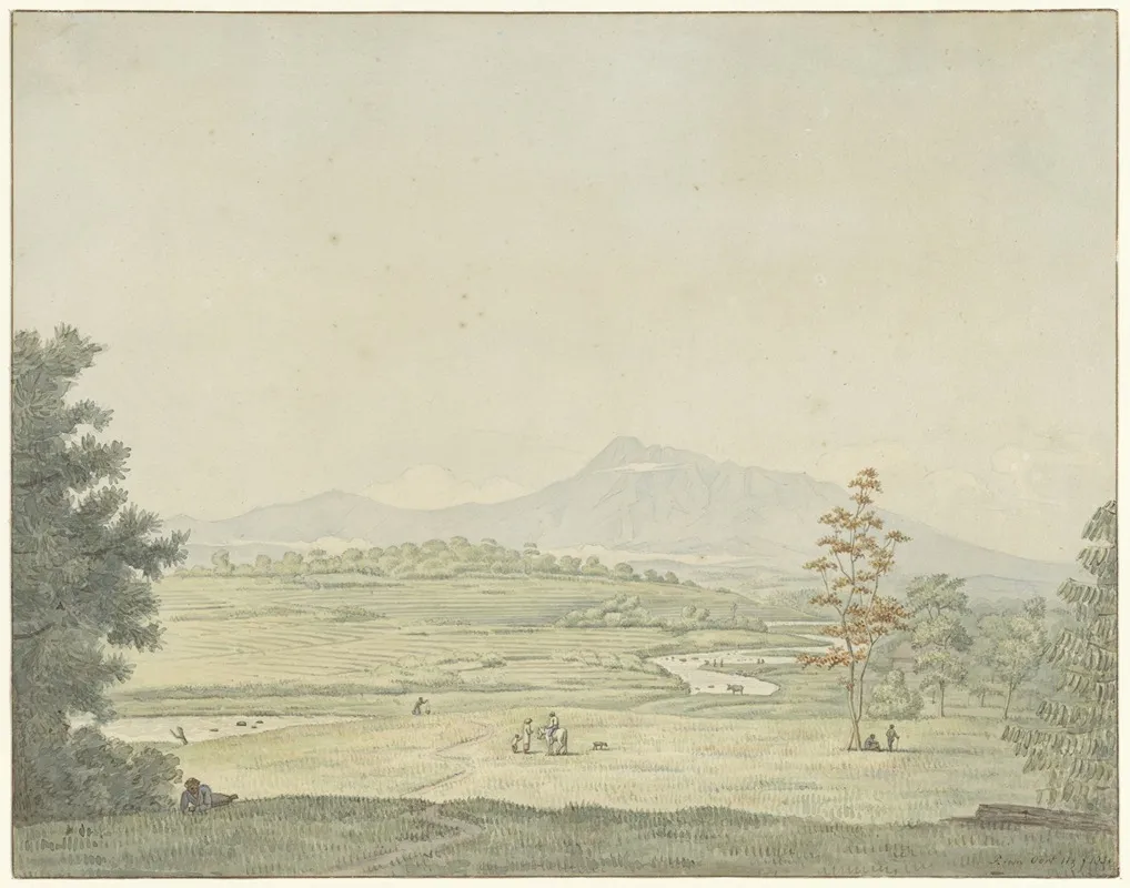 Landschap Op Java Wall Art by Pieter van Oort Hzn - High-Resolution Digital Print
