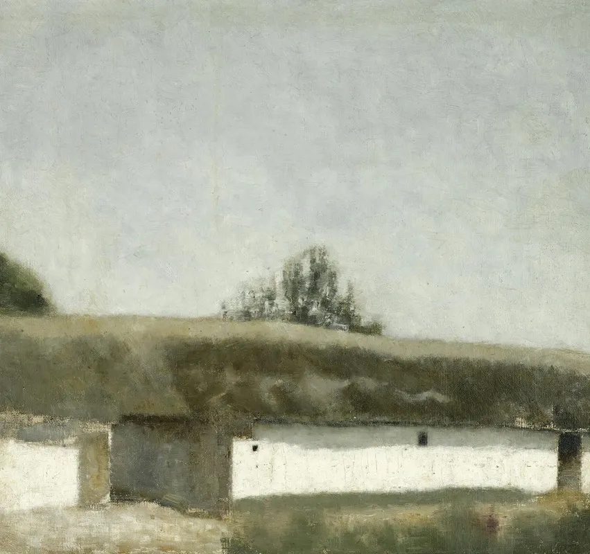 Landskab Med Bondegard Landscape With Farm