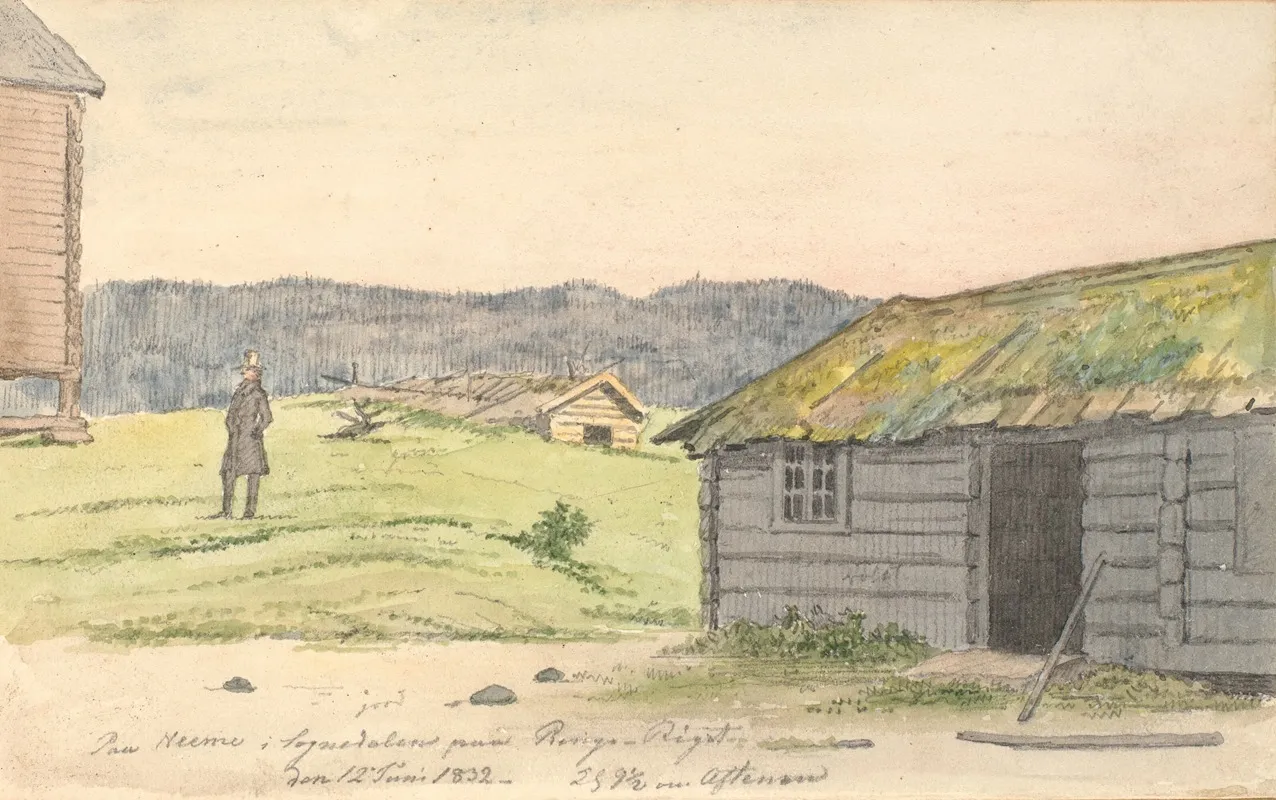 Landskab Med Bondegarde