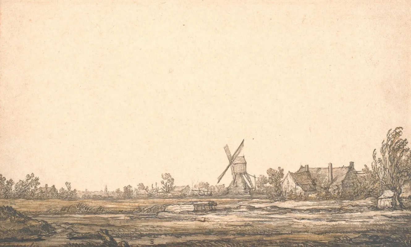 Landskab Med En Molle Wall Art by Aelbert Cuyp - High-Resolution Digital Print