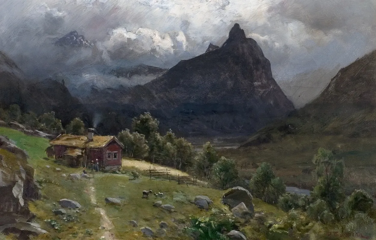 Landskap 3 Wall Art by Peder Cappelen Thurmann - High-Resolution Digital Print