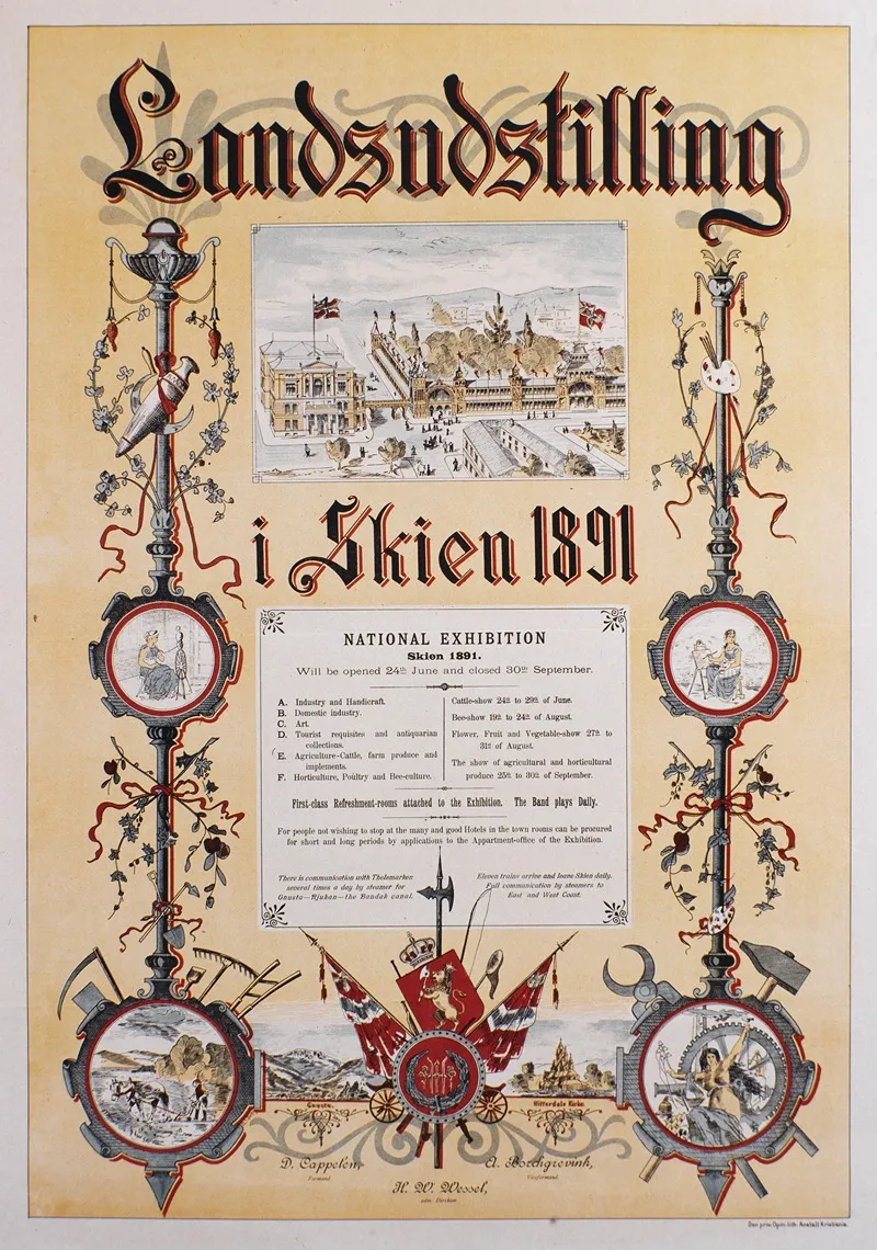 Landsustilling I Skien 1891 Wall Art by Anonymous - High-Resolution Digital Print