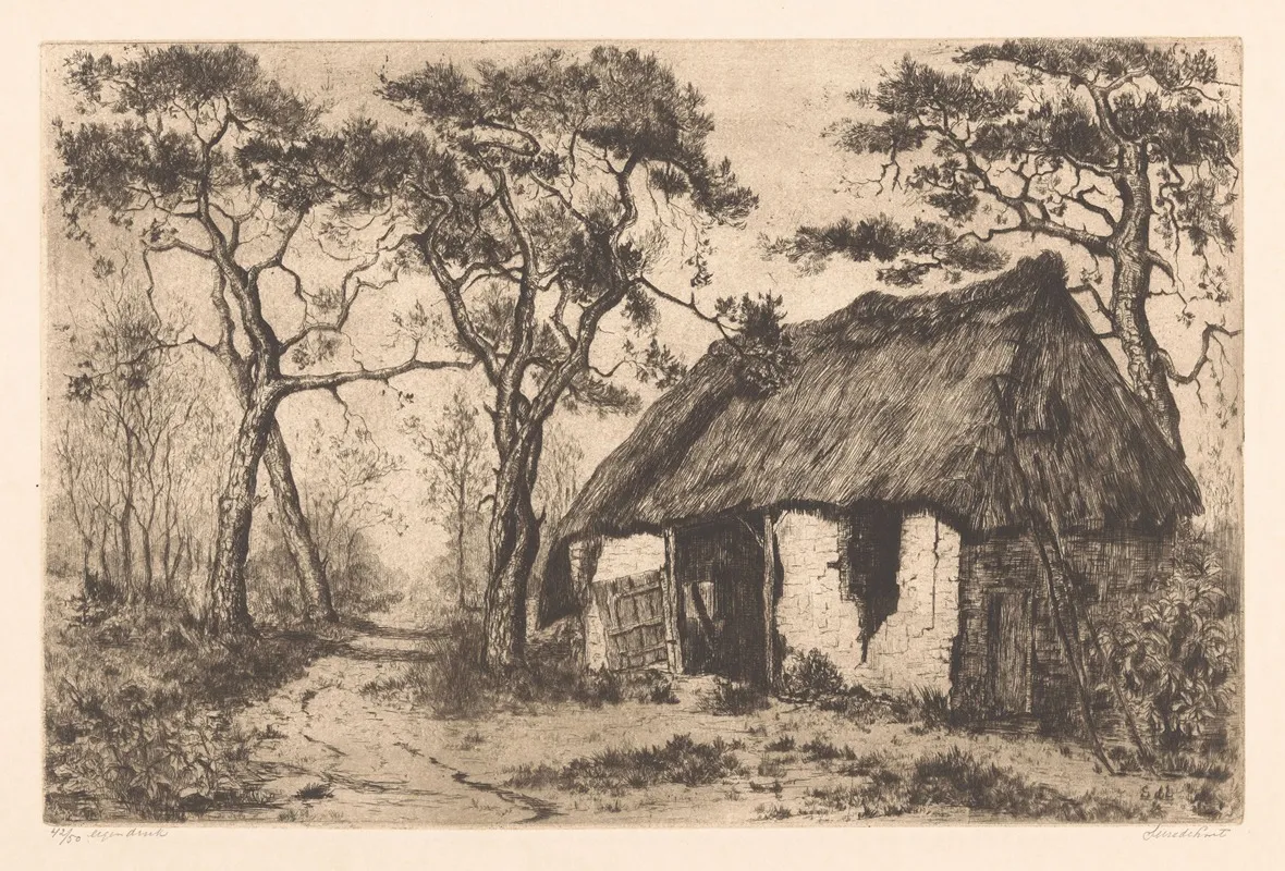 Landweg Met Vervallen Schuur Wall Art by Suze de Lint - High-Resolution Digital Print