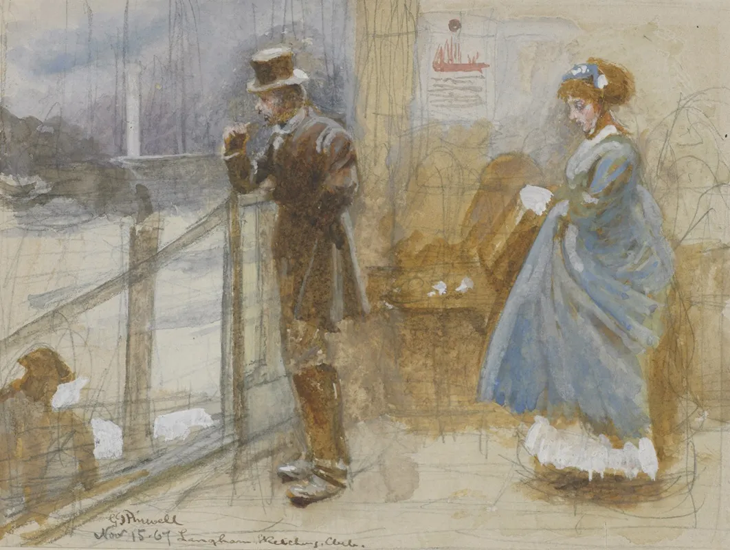 Langham Sketching Club Wall Art by George John Pinwell - High-Resolution Digital Print