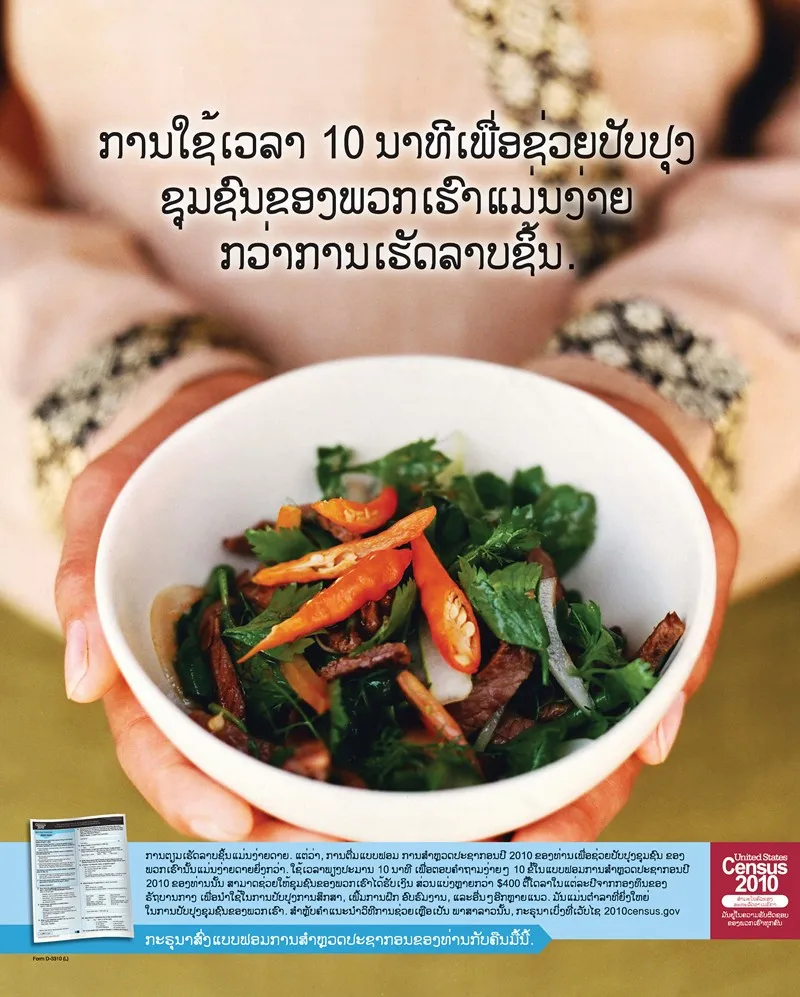 Laotian Action Poster by Bureau of the Census - High-Resolution Digital Print
